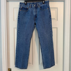 Men's Levi's 505 Jeans Size 34x29 (34x28) Blue Denim Medium Wash
